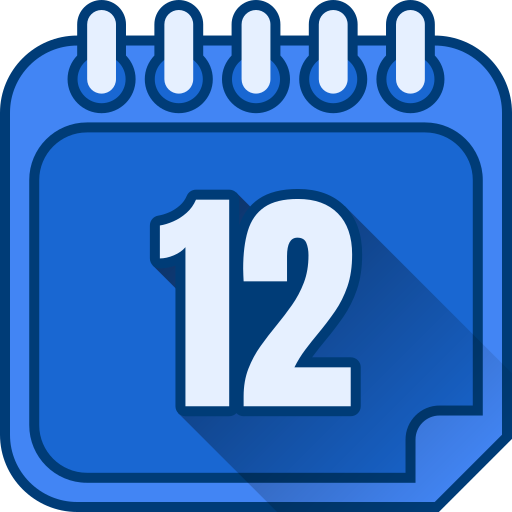 número 12 icono gratis