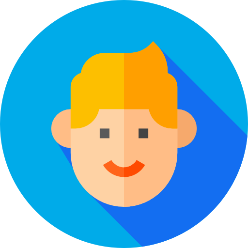 Man Flat Circular Flat Icon