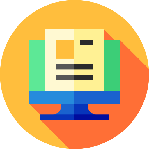 Resume Flat Circular Flat icon