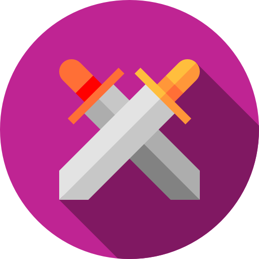 Swords Flat Circular Flat icon