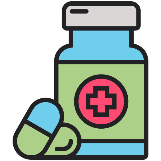 Pills bottle Generic color lineal-color icon