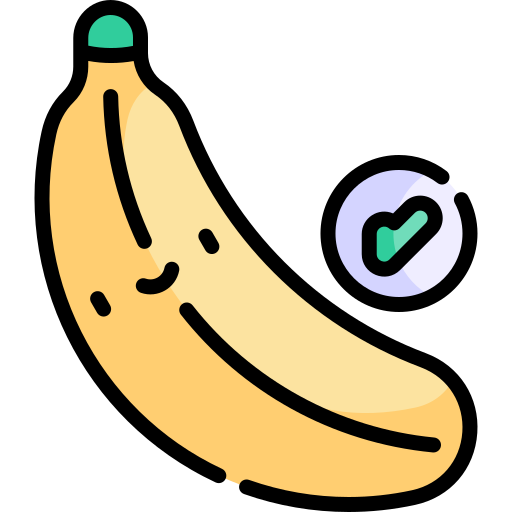 Banana Kawaii Lineal Color Icon