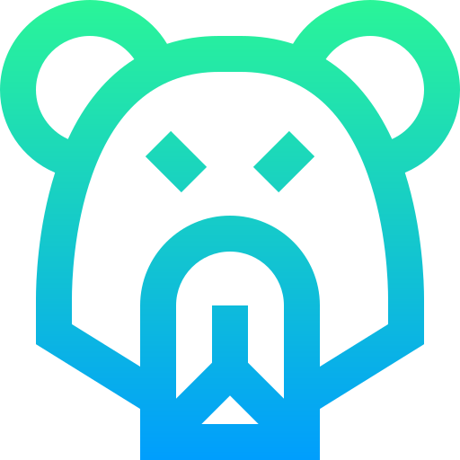 Bear Super Basic Straight Gradient icon