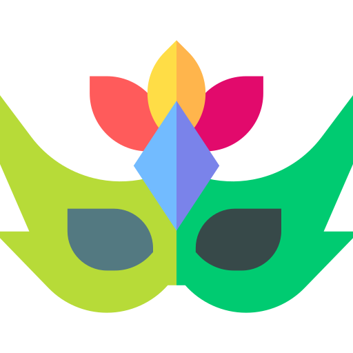 máscara de carnaval icono gratis