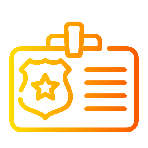 Police identification generic gradient outline icon