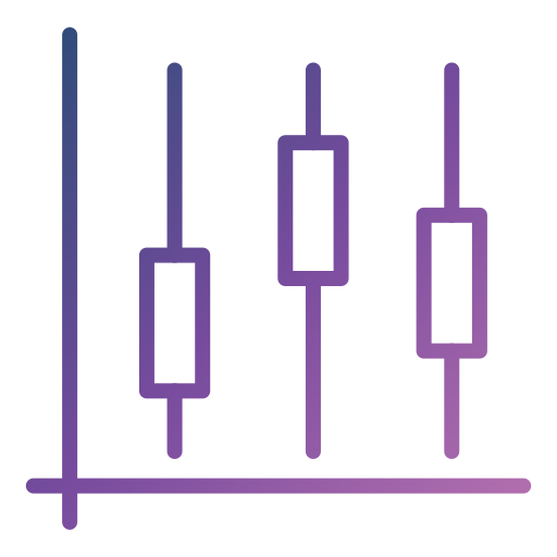 gráfico de velas icono gratis