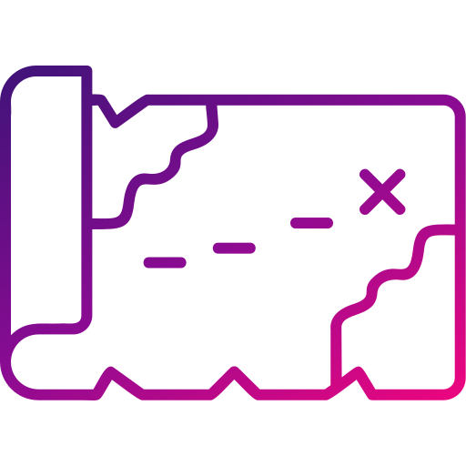 mapa del tesoro icono gratis