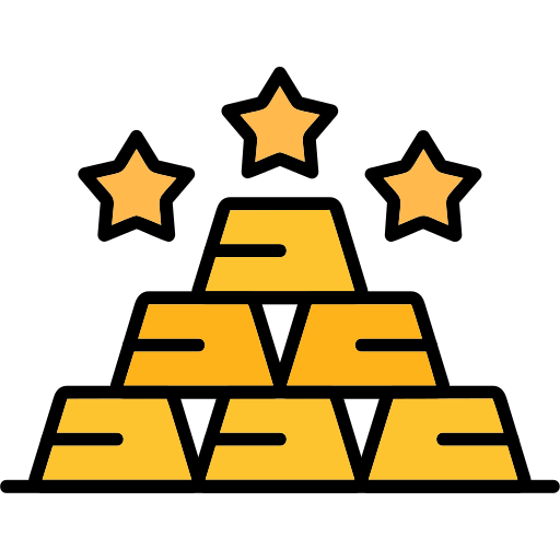 barras de oro icono gratis