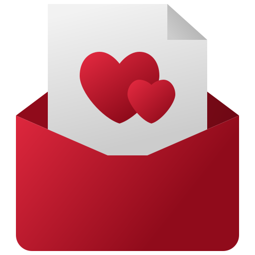 carta de amor icono gratis