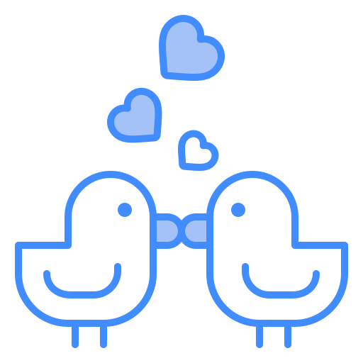 pájaro del amor icono gratis