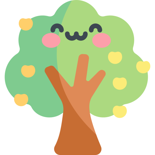 Apple Tree Kawaii Flat icon