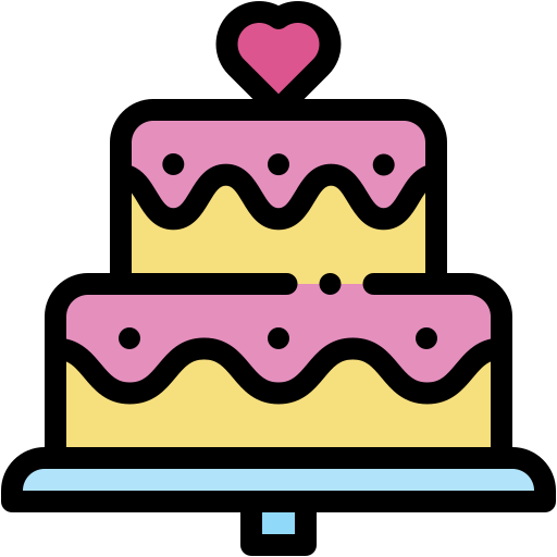 pastel de boda icono gratis