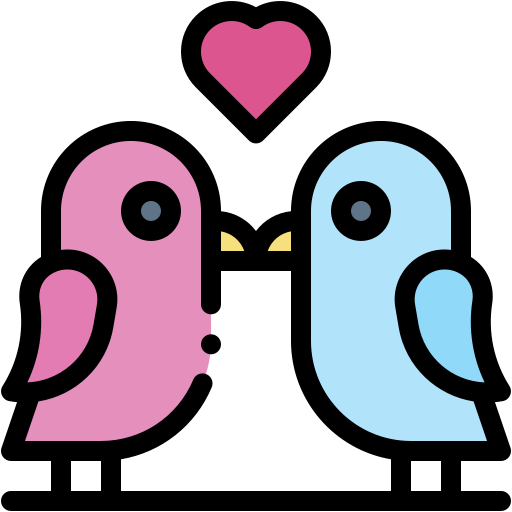 pájaros del amor icono gratis