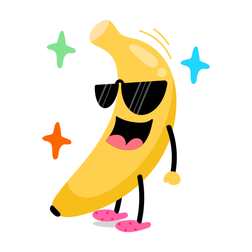 banana grátis figurinha