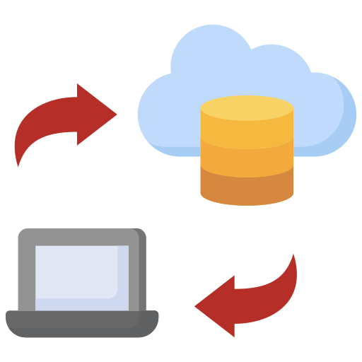 transferencia de datos icono gratis