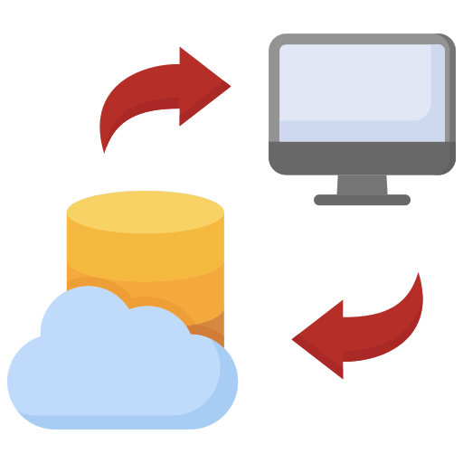 transferencia de datos icono gratis