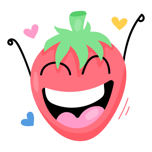 Strawberry Stickers - Free food Stickers