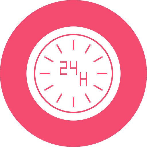 24 hours free icon 24 hours free icon