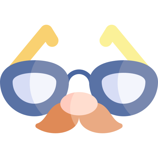 Party glasses Kawaii Flat icon