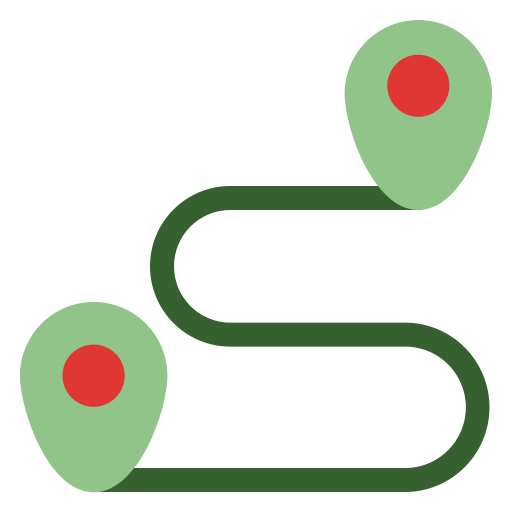 Route Generic color fill icon