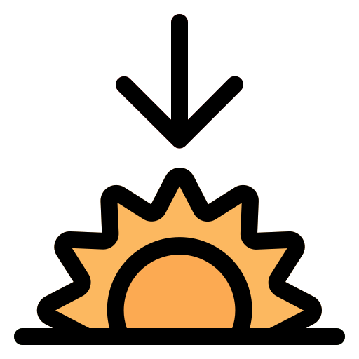 puesta de sol icono gratis