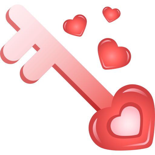 llave de amor icono gratis