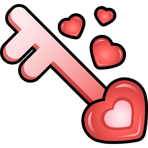 llave de amor icono gratis