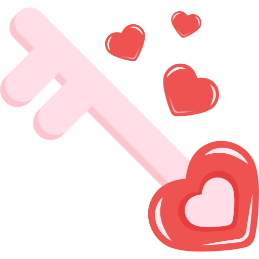 llave de amor icono gratis