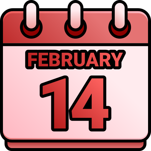 14 de febrero icono gratis