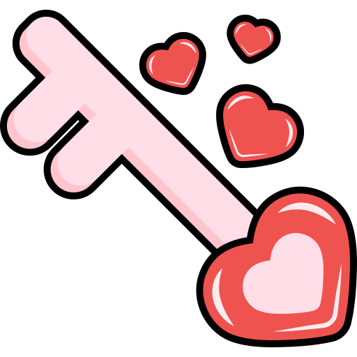 llave de amor icono gratis