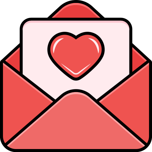 carta de amor icono gratis