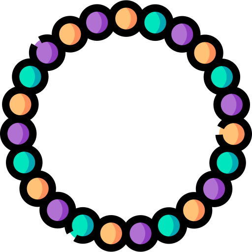 Beads Detailed Straight Lineal color icon