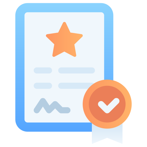 Certificate free icon