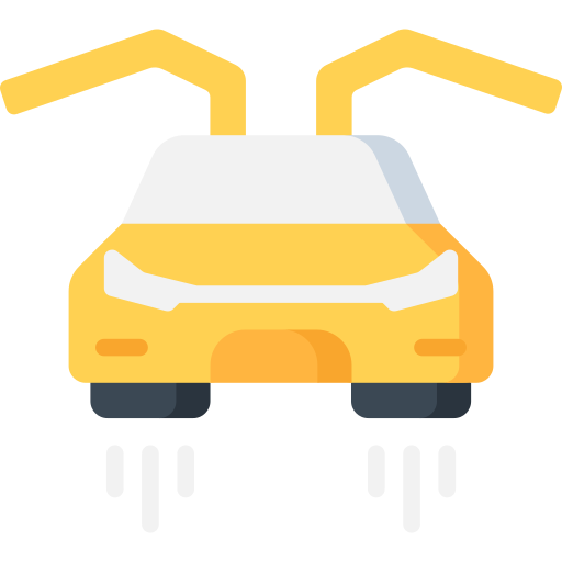 Flying Car Special Flat Icon