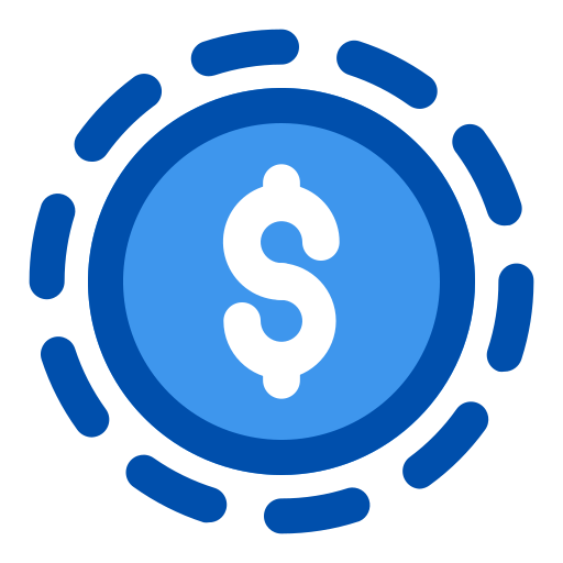 Coin Generic Blue Icon