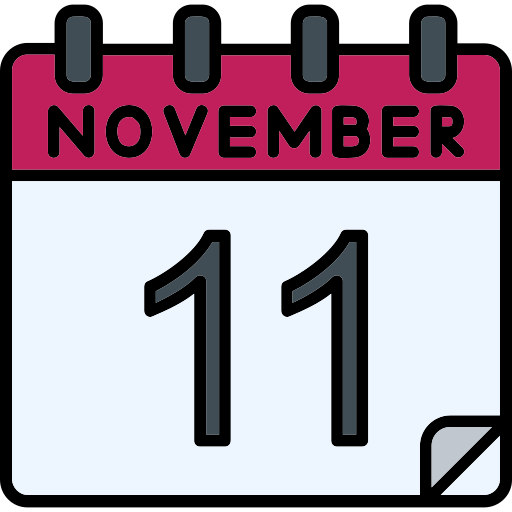 November Generic color lineal-color icon