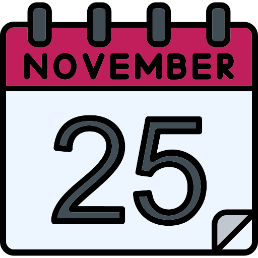 25 de noviembre icono gratis