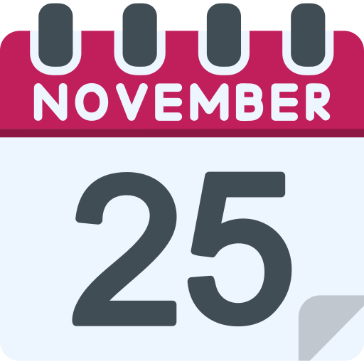 25 de noviembre icono gratis