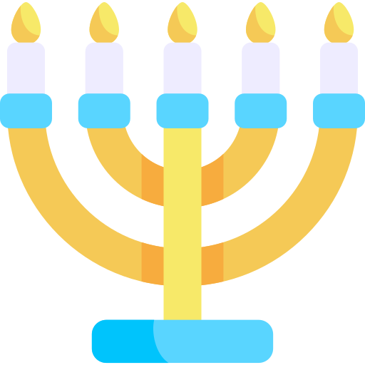 Menorah Kawaii Flat icon