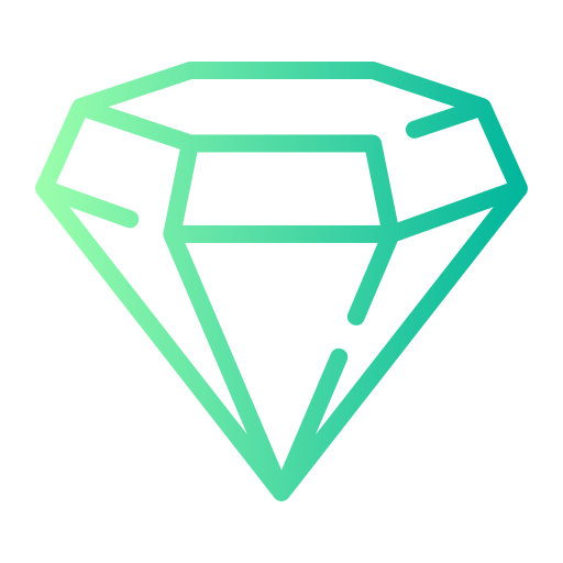 Diamond Generic gradient outline icon