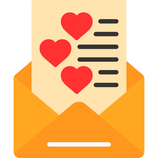 carta de amor icono gratis