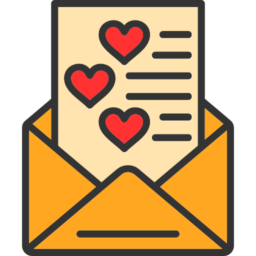 carta de amor icono gratis