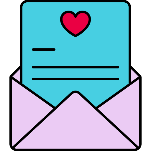 carta de amor icono gratis