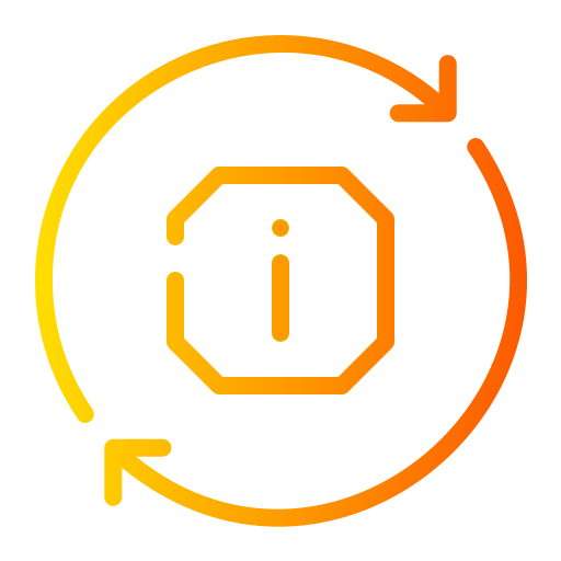 Sync generic gradient outline icon