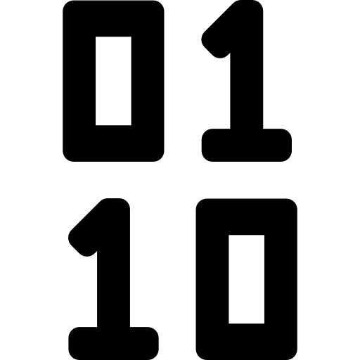 código binario icono gratis