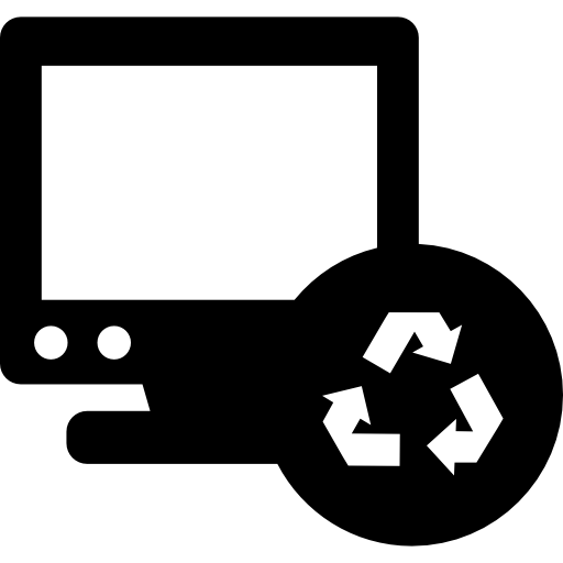 monitor de reciclaje icono gratis