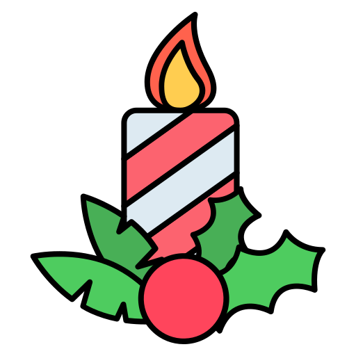 vela de navidad icono gratis