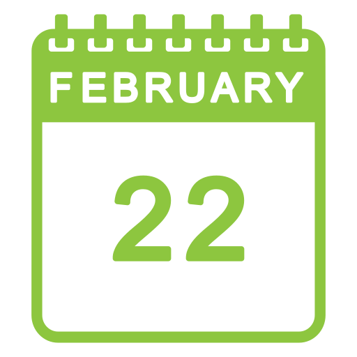 February Generic color fill icon