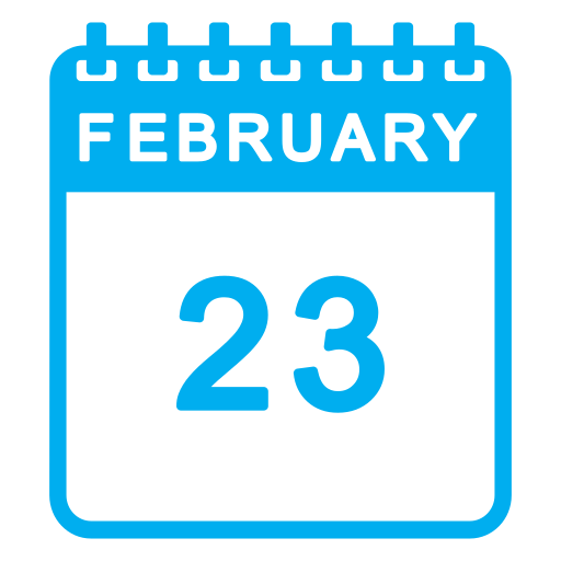 February Generic color fill icon