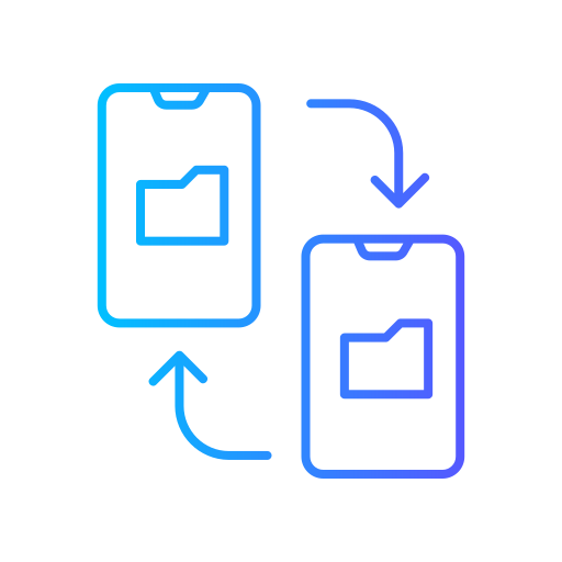 transferencia de archivos icono gratis